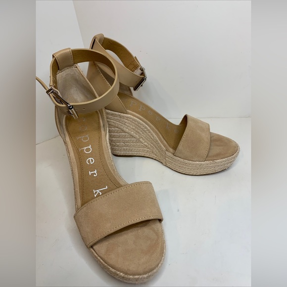 Copper Key Shoes Copper Key Hightide Tan Suede Ankle Strap